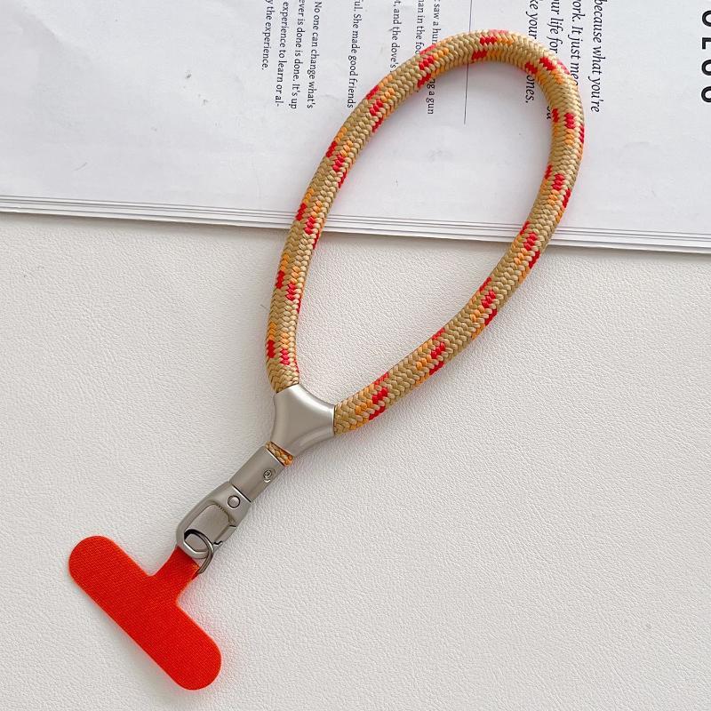 Phone Charm Heavy Metal Keyring Short Lanyard Anti-Lost Keychain Lanyard Solid Finger Strap Premium Key Cord Mobile Phone Rope