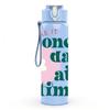 1PC Take It One Day At A Time Flower Lettering 750ml Color Plastic Sports Water Bottle Leakproof Flip Straw Lid Suitable for Sports Office Home Use