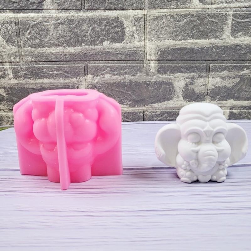 3D Elephant Animal Silicone Molds Epoxy Resin Silicone Molds for Candle Soap Making Chocolate Fondant Silicone Mould