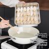 3Pcs Stainless Steel Dumpling Storage Box with Lid Food-Grade Food Storage Tray Fresh-Keeping Rectangular Kitchen Serving Plate
