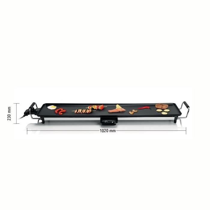 Plancha électrique LITTLE BALANCE - Happy Plancha 90 - Surface cuisson XXL: 90x23cm - Jusqu'à 240°C - 2000W