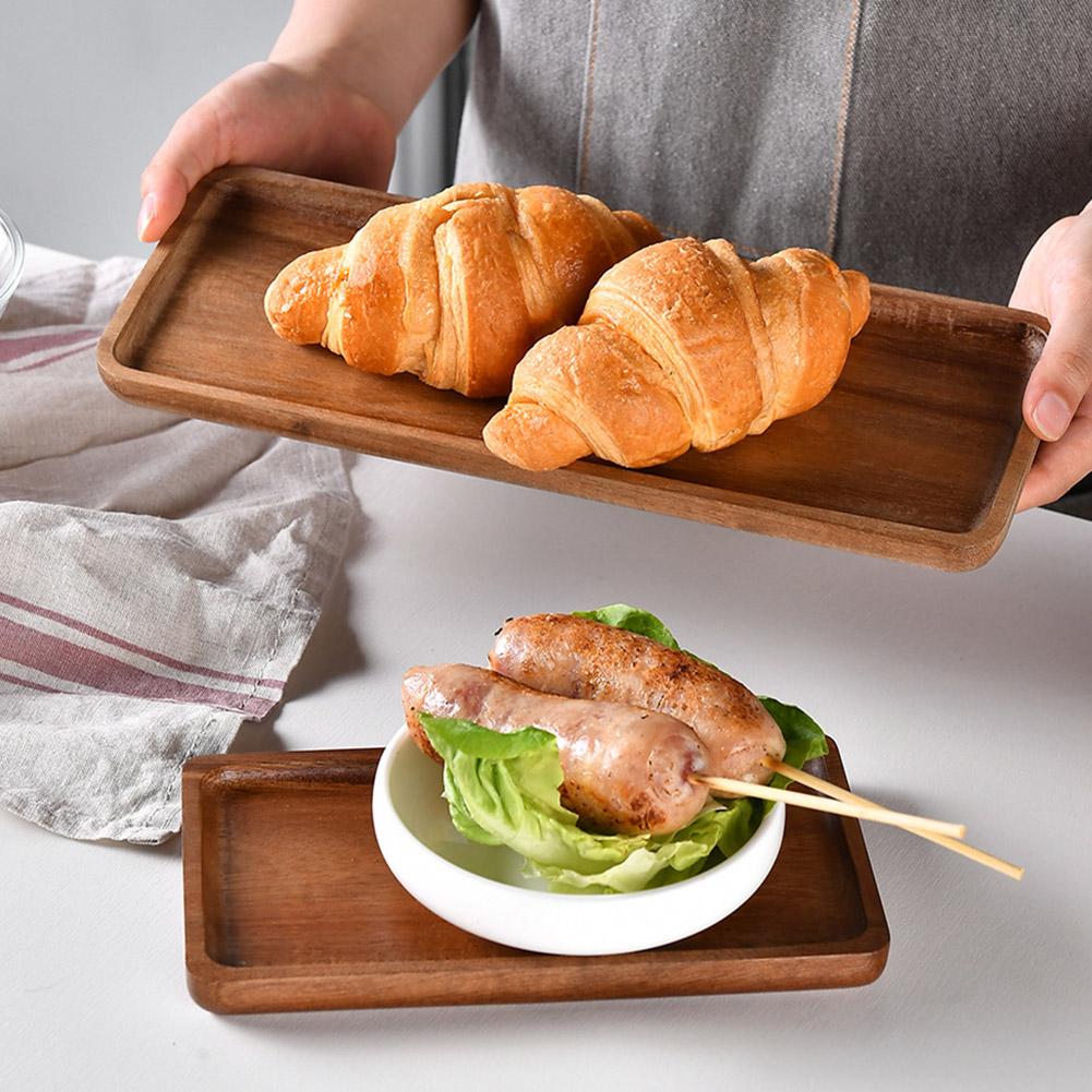 Irregular Oval Plate Serving Tray Wooden Dinner Plate Elegant Table Decor
