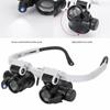 Optical Instruments Magnifier LED Light Watch Repair Headband Jeweler Microscope Magnifying Glasses