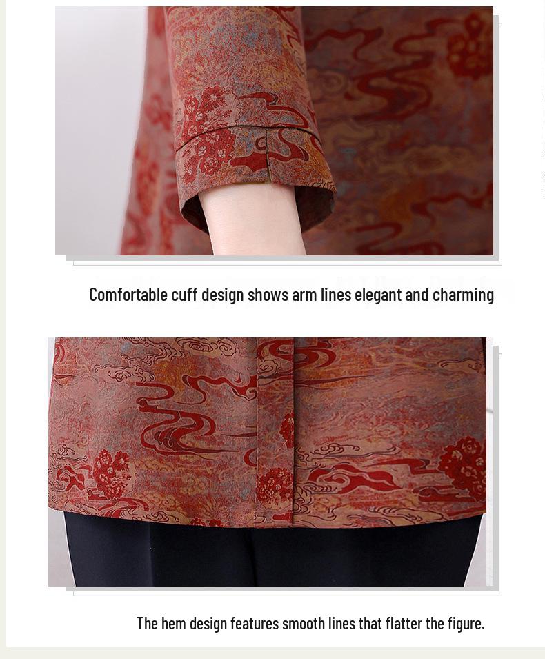 Summer Top for Middle-Aged & Elderly Women: Grandma Style Nine-Sleeve Shirt