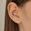 [s925] Minimal Heart Earrings
