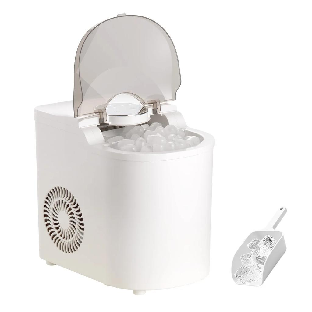 VEVOR Countertop Ice Maker, 7 Cubes Ready in 6 Mins, 11.8 kg per Day, Self-Cleaning Portable Machine with Ice Scoop