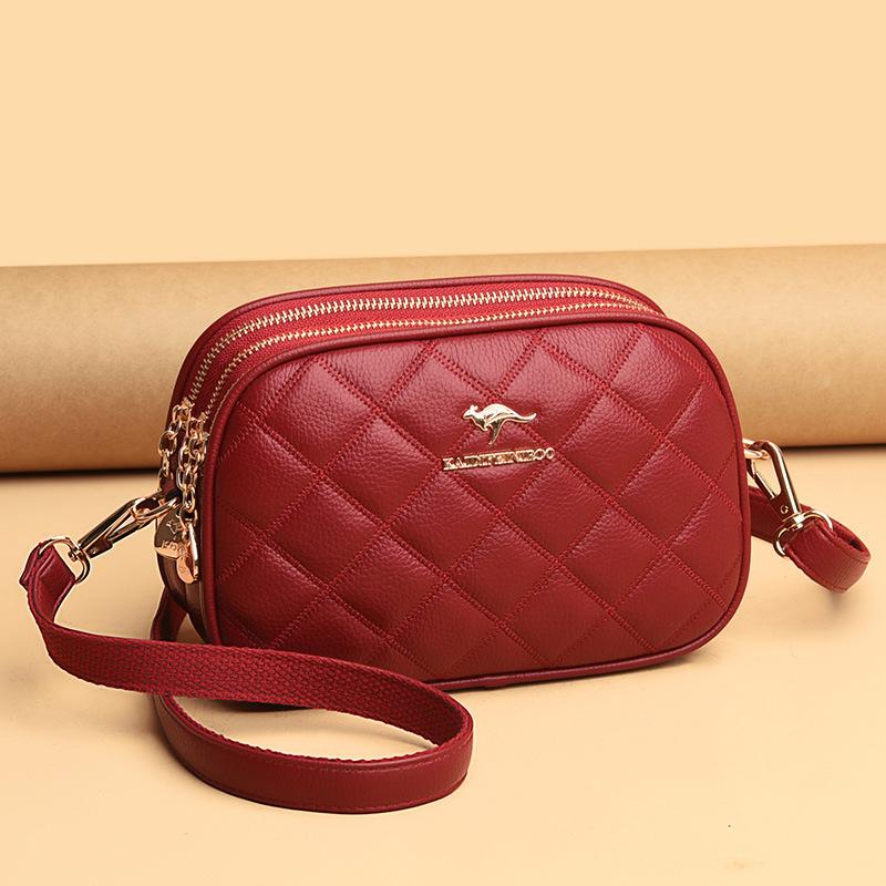 Damentasche Neue Umhängetasche Schultertasche Modisches Rautenmuster Stickgarn Damen Kleine quadratische Tasche