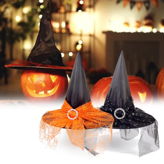 Fashion Reusable Cloth Halloween Kids Wizard Hat for Party Decor