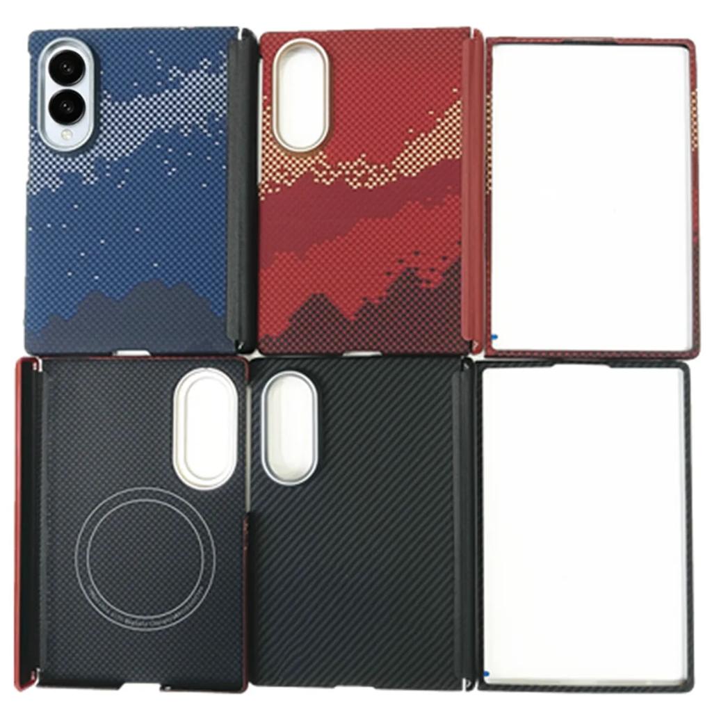 Oryginalny pleciony włókno węglowe aramidowe do etui Magsafe dla Samsung Galaxy Z Fold8 ZFold 8 Ultra zawias cienka twarda lekka rama osłony
