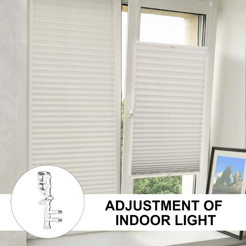 24 Buc Clipuri pentru Jaluzele Cortină Clipuri Orizontale pentru Fixarea Jaluzelelor de Fereastră pentru Valanță Ascunsă Plastic Transparent