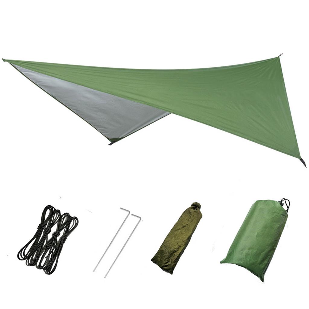 Tent Canopy Waterproof Sunproof Multifunctional Tent Awning for Outdoor Camping Beach Silvery Green 230x140CM