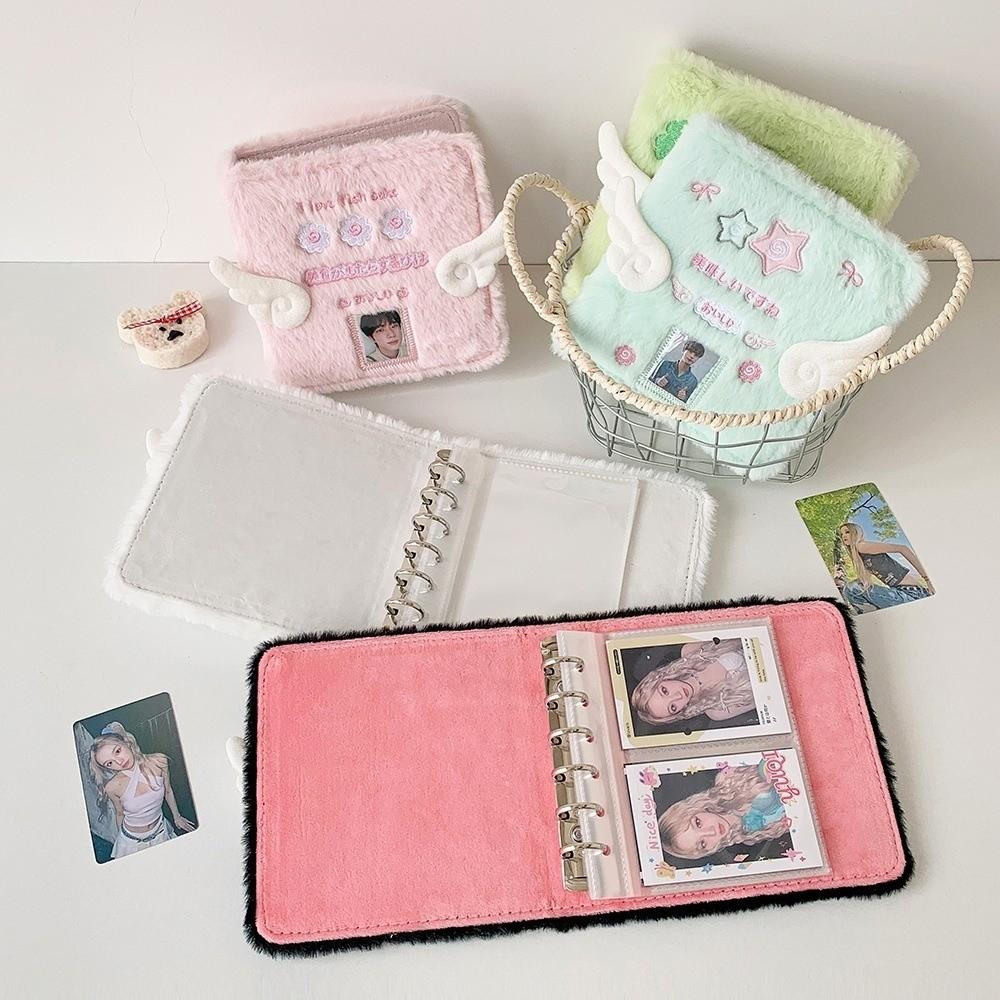 A7 Photo Card Holder Plush Album Stationery Portable School Notebook Stationery