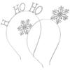 Snowflake Christmas Hairband Xmas Party Decor for Decoration 2Pcs Silver