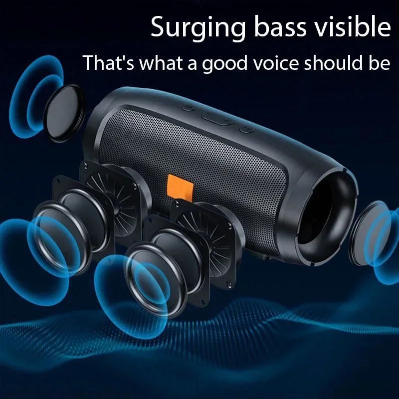 Boxe Subwoofer Bluetooth Portabile de Exterior Stereo Surround Impermeabile Difuzor Puternic Cutie de Sunet Wireless Suport Radio FM Card TF