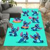 Colorful Stitch Adventure Floor Mat Perfect for Kitchen Outdoor Game Room Bedrooms Antislip Carpet Anime Office Decor Perfect Gift for Friends & Famil