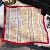 New 71 * 71cm Korean Version Small Square Scarf Women's Silk Scarf Spring and Summer Thin Sunscreen Scarf Neck Protection Bag Headband Versatile