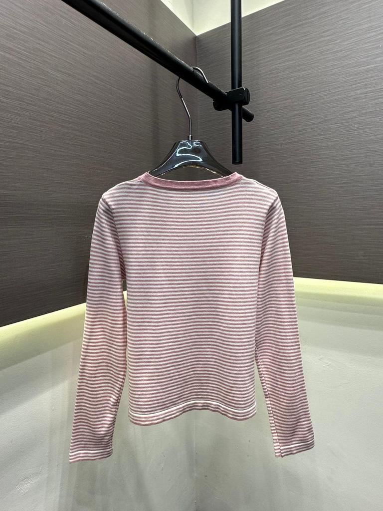 Trendy Brand Autumn Stripe Jacquard Knit Top - Round Neck, Long Sleeve, Versatile Loose Fit