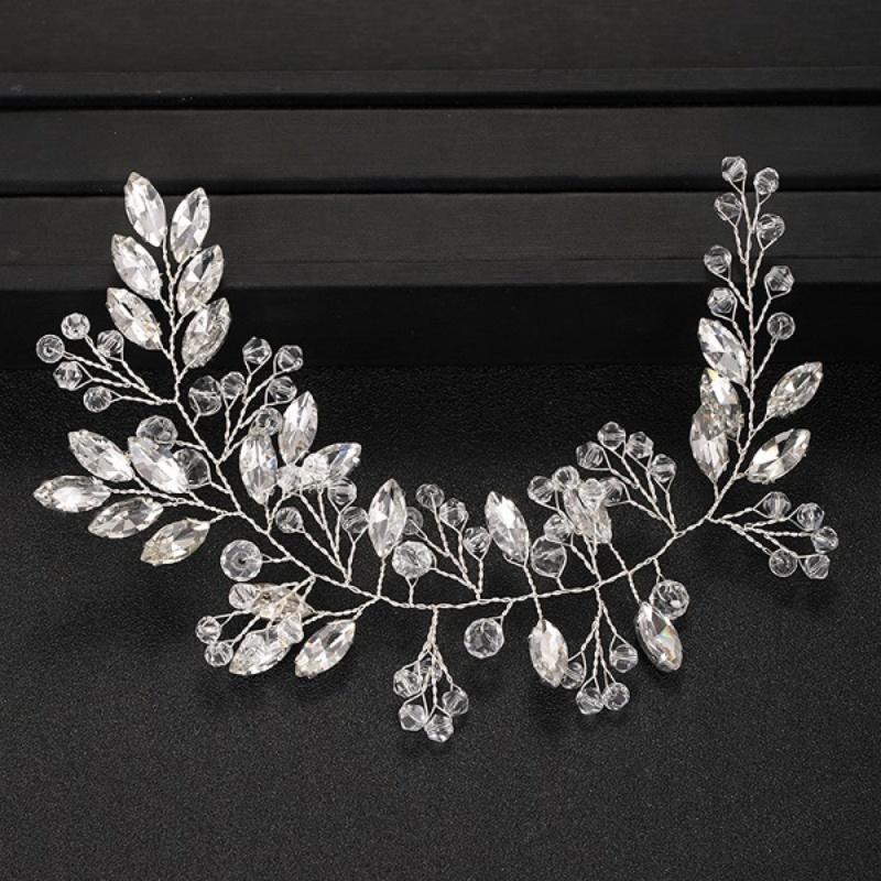 Silver Color Headband Crystal Hairband Tiara For Women Pageant Party Bridal Wedding Hair Accessories Jewelry Band Headband Gift