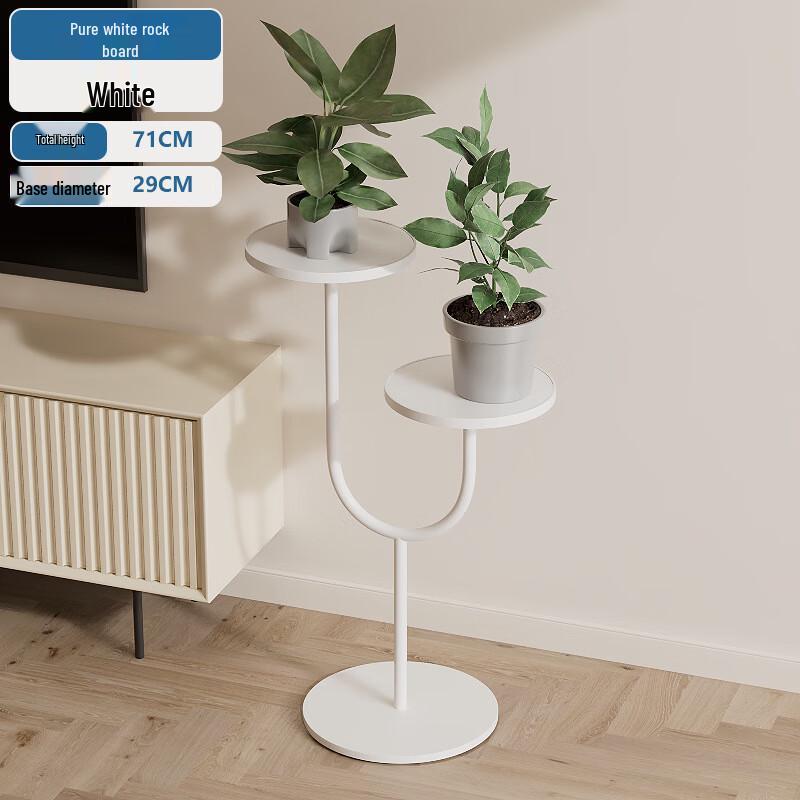 Miling Movable Wrought Iron Plant Stand with Sintered Stone