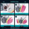 Gas Mask with 60923/21/26 Filter for Paint, Pesticide, Odor, and Chemical Protection