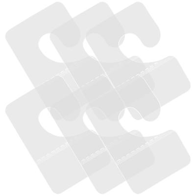 100Pcs Clear Self Adhesive Hanging Tabs PVC Sticker Hooks for Retail Merchandising Displays Sticky Tabs Hanger Tags