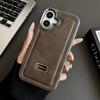 For iPhone 16 Case PC+PU Leather Shockproof Phone Back Cover