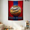Custom Name Bayern Munich Wall Tapestry Aesthetic Wall Hanging Printed Fabric Blanket Decorative Tapestries for Bedroom Living Room Home Decor