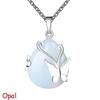 Vintage Wire Wrap Butterfly Gemstone Rose Quartz Amethyst Opalite Healing Crystal Pendant Necklace
