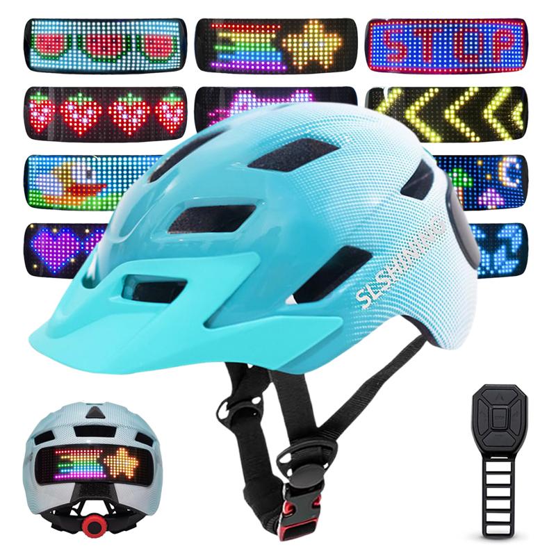Kids Bicycle Helmet with Led Helmet, Child Sports Safety Cycling Balance Bike Roller Skating Helmet