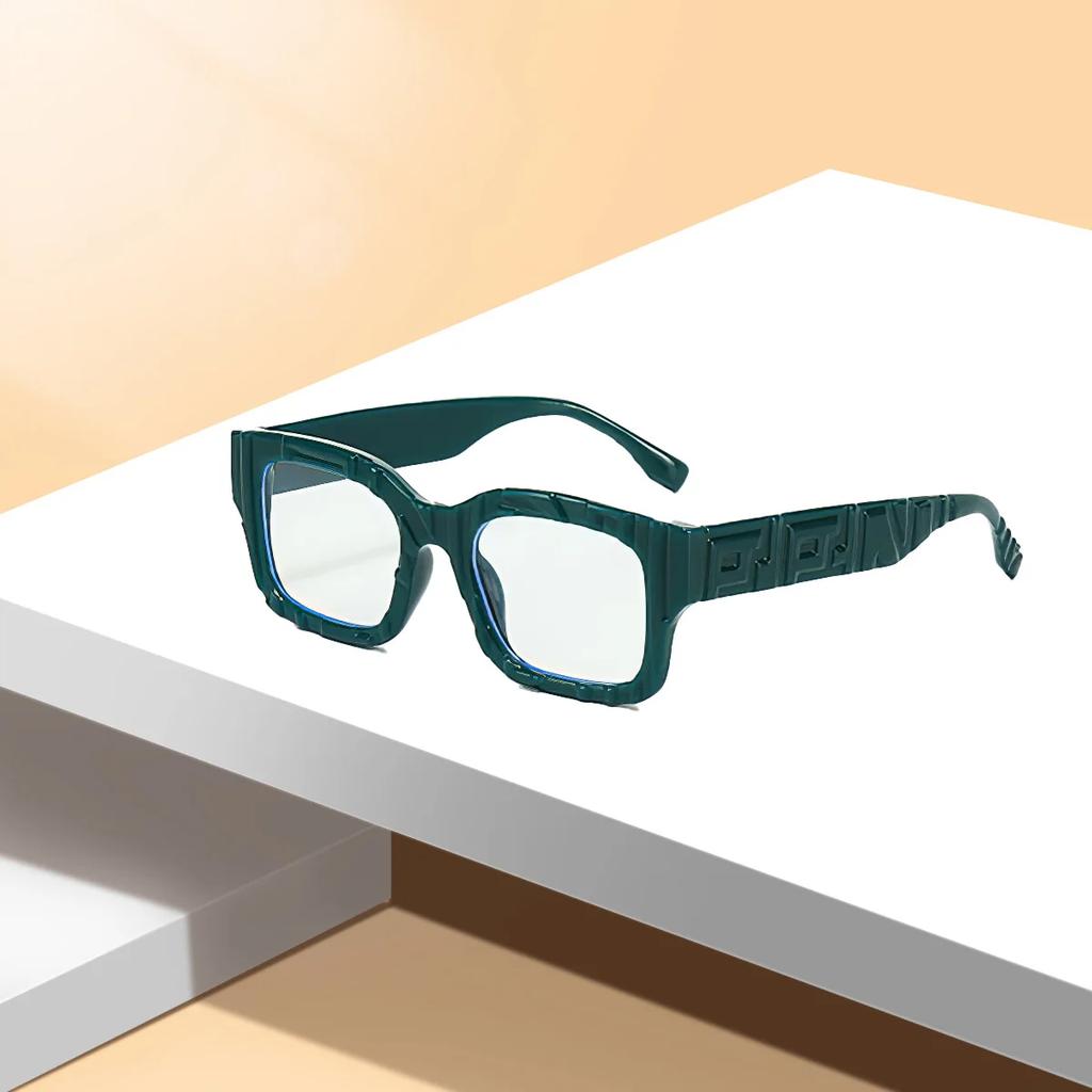 Vintage Black Square Sunglasses Woman Luxury Brand Small Rectangle Great Wall Pattern Sun Glasses Female Gradient Clear Mirror