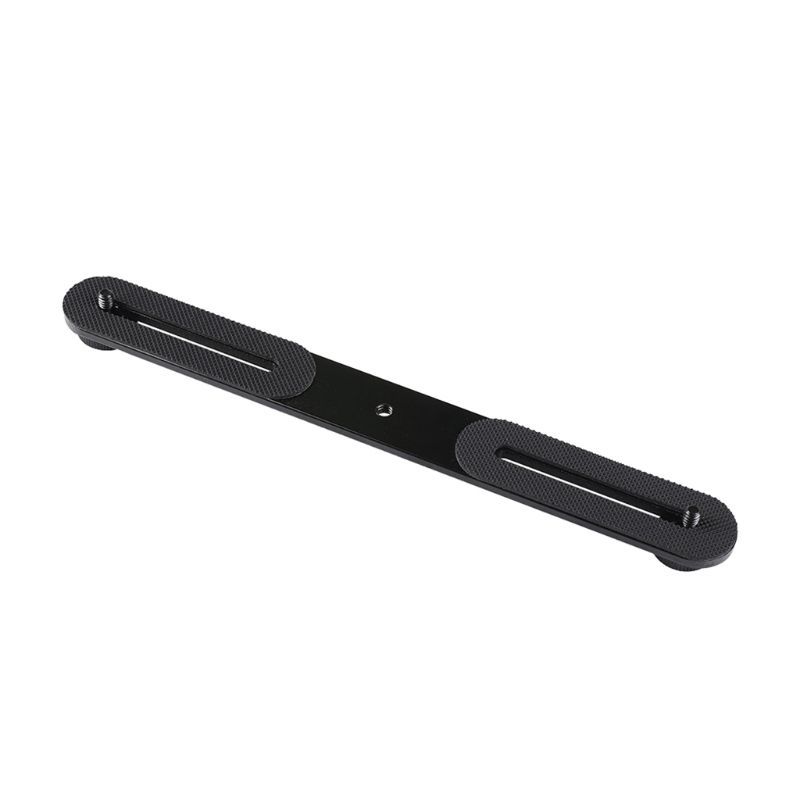 

2Pcs Aluminum Alloy Double Microphone Stand Extension Bar Camera Dual Mount Flash Bracket Mic Spacer Adjustable Support Bar Pack of 1