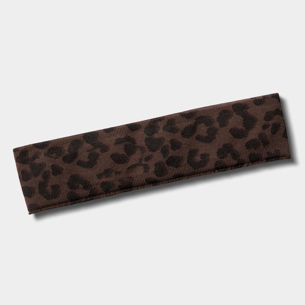 Leopard Print Yoga Headband With Moisture Wicking Fabric For Fitness Enthusiasts