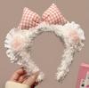 Cute Cartoon Plush Headband & Hair Clip for Face Washing and Masks - Fun Hair Accessory for Kids & Women