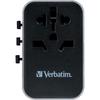 Adaptateur secteur - Verbatim - UTA-04 - Universel - Gris/noir - Voyage
