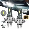 2 Pcs H4 9003 Hb2 Car Led Headlight Kit High And Low Beam Fog Light Bulbs 6000k Xenon Ultra-white Lamp