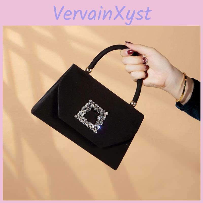 Bling Luxury Glamorous Glitter Shiny Exquisite 1pc Elegant Fashionable Sparkling Velvet Evening Clutch Bag