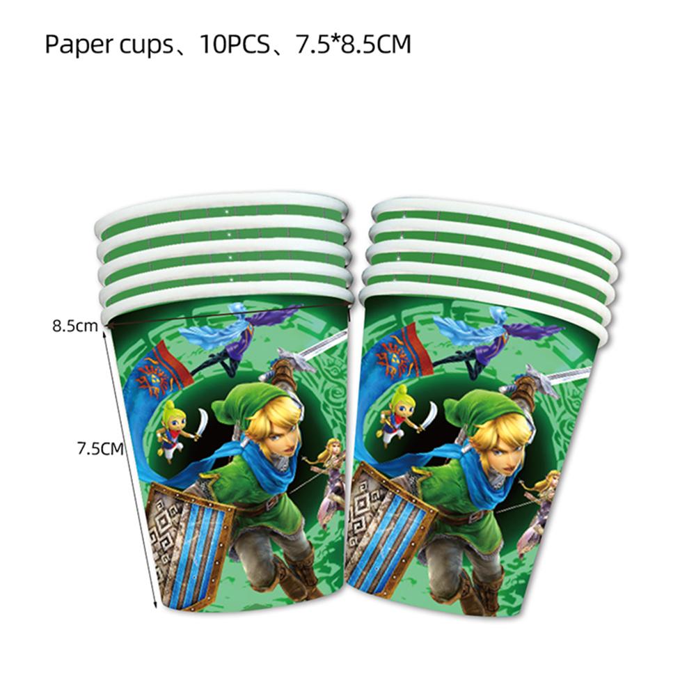 The Legend of Zelda Party Tableware Include Banner Tablecloth Plates and Napkins