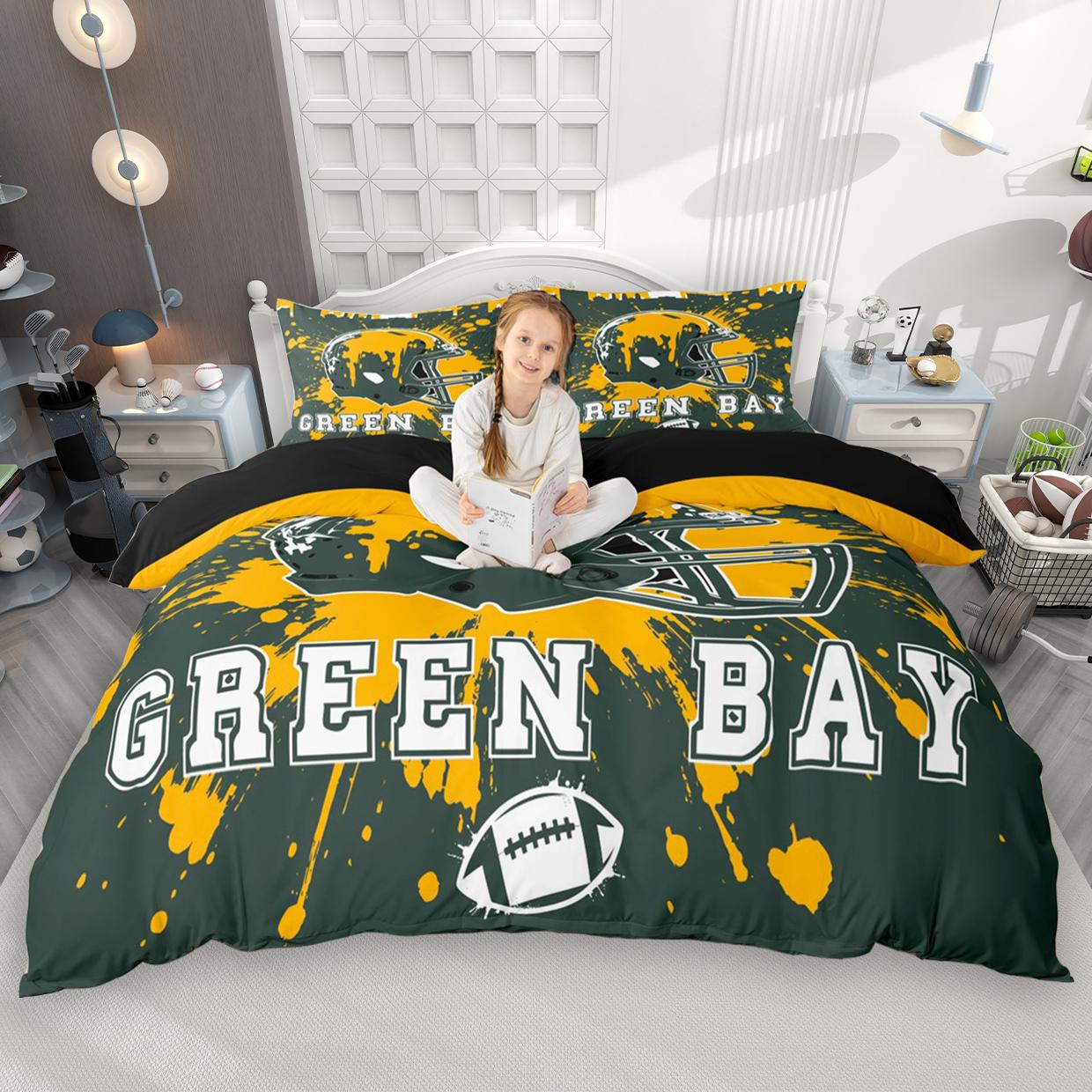 

Comforter Homewish American Football City 2Pcs/3Pcs Graffiti Rugby Helmet Bedding Set Sports Comforter Set Comforter (quilt)-EU Single(135*200cm)3pcs
