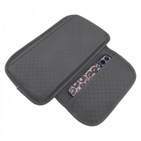 1pcs Brown Center Console Seat Armrest Cushion Box Cover Anti Scratch Protector