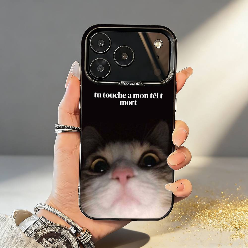 

D-Dont T-Touch My Phone Case For iPhone17,16,15,14,13,12,11,Pro,MAX White Matte Shockproof Cover iPhone16promax
