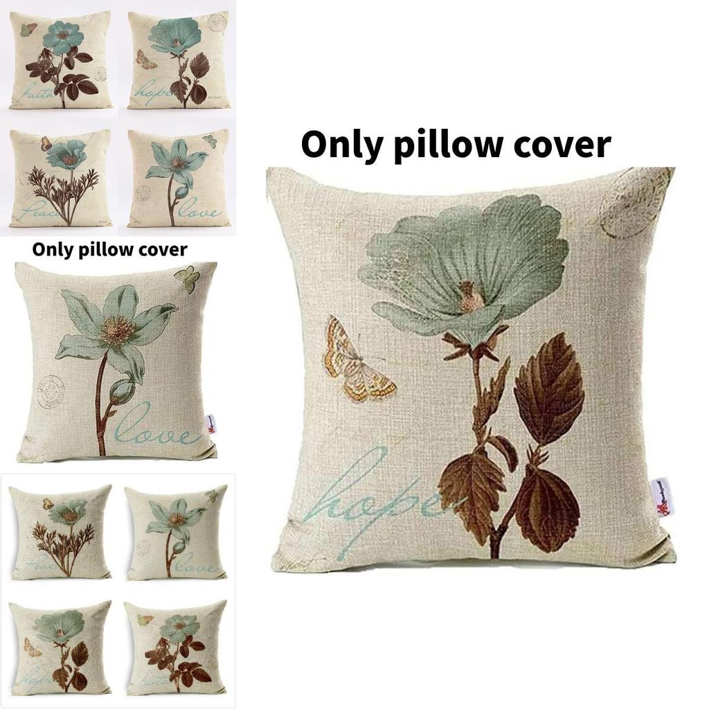 Floral Butterfly Pillowcase For Living Room Decor With Polyester Material For Home Use
