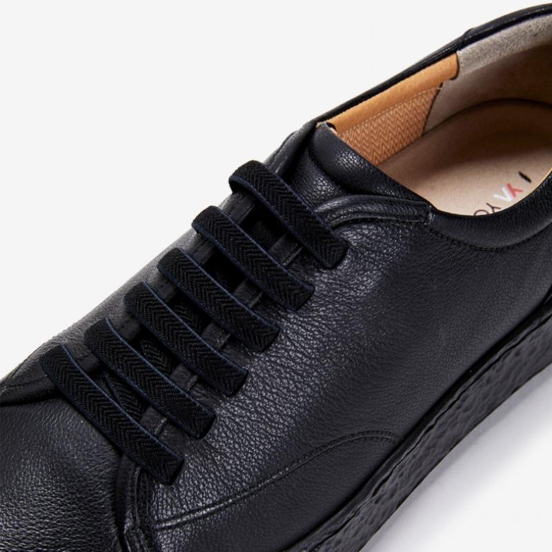 Young Age ESquire Young Age Men S goatSkin Bumpy SneakerS Black