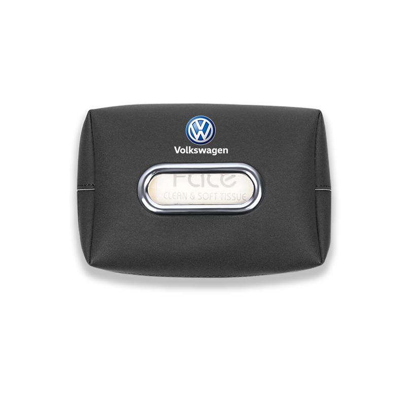 Car Seat Back Tissue Box Auto Leather Tissue Holder Valve Cap For VW Golf Amarok T5 Phaeton Teramont ID3 Tiguan T-Cross Passat M Ze2