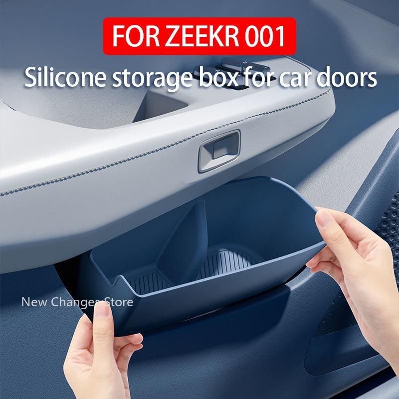 For Zeekr 001 2024 2025 Door Storage Box Silicone Pad 4-door Storage Box Anti Abnormal Noise Car Interior Upgrade Parts