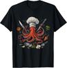 Funny Chef Octopus Cooking T-Shirt For Culinary Enthusiasts