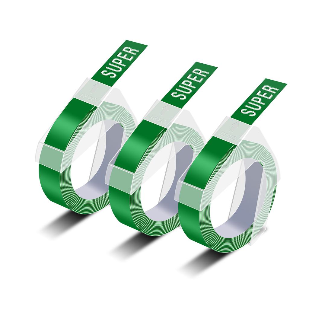 3/5/10PCS 3D Embossing Tapes Compatible for Dymo 520109 898130 9mm/12mm Label Tape For DYMO Embossers Xpress 12965 12966 Maker