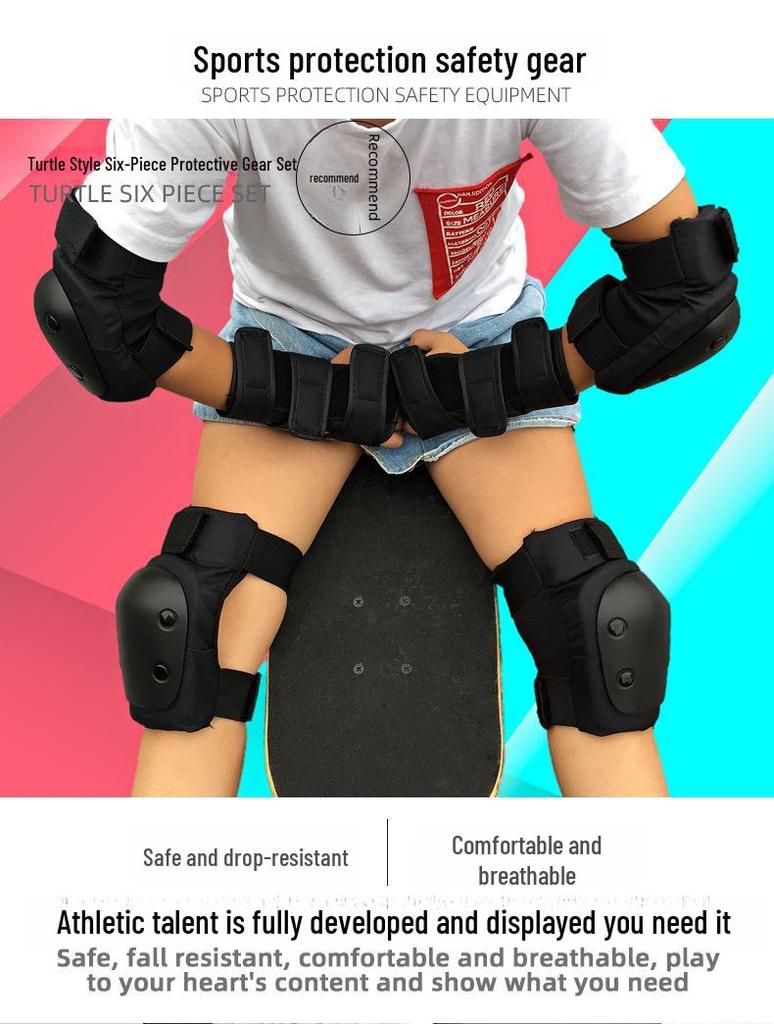 Turtle Ochraniacze na kolana, łokcie i dłonie: Uniwersalny Zestaw Ochronny do Narciarstwa, Łyżwiarstwa, Jazdy na Rolkach i Rowerkach Równoważnych