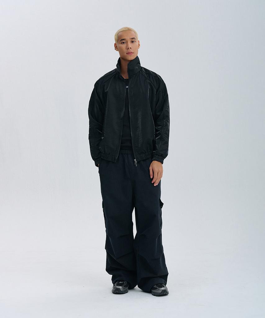 Ninez Glossy Woven Piping Track Jacket