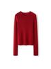 Yangzi Yarn Women's Slim-Fit Wool Sweater with Rolled Hem & Round Neck - 2026 Spring Seamless Knitwear