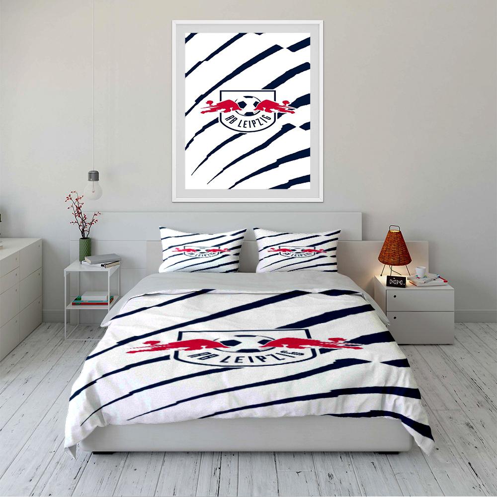 RB Leipzig Logo Bedding Set Bedding Duvet Cover Set Duvet Cover Pillowcases Home Decor (1 * Duvet Cover 2 * Pillowcases, without duvet insert)